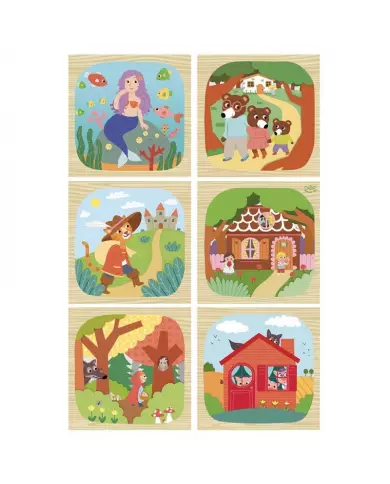 Cubes En Bois Les Contes - VILAC