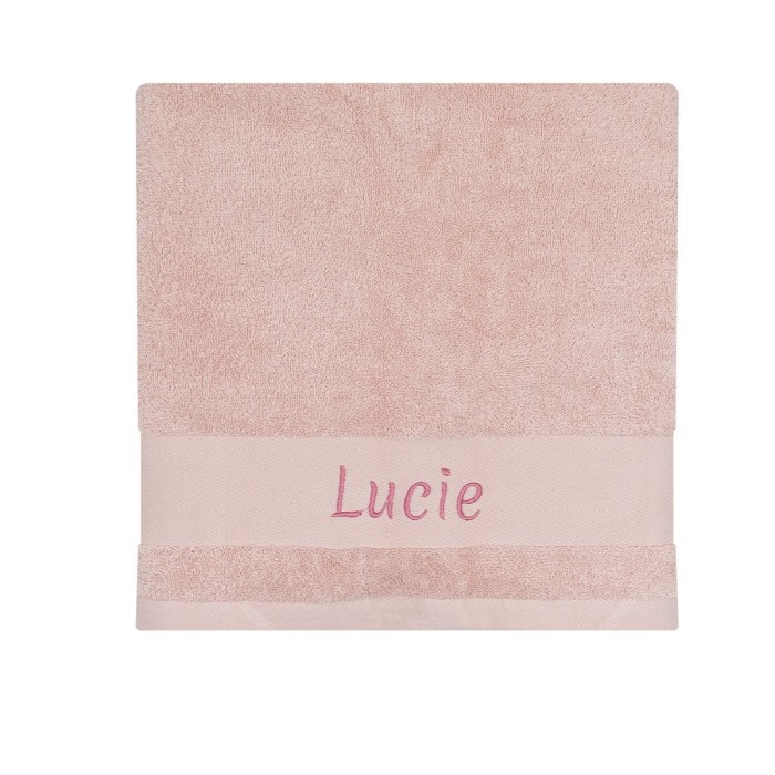 Serviette Lapin Rose - 50X100 - Personnalisable