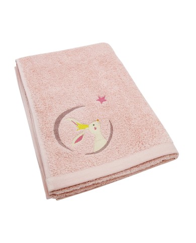 Serviette Lapin Rose - 50X100 - Personnalisable