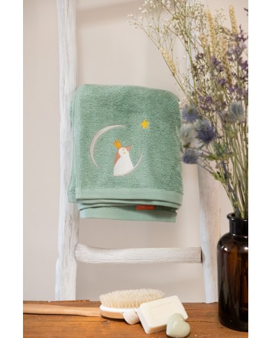 Serviette Pingouin Vert - 50X100 - Personnalisable