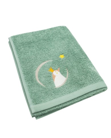 Serviette Pingouin Vert - 50X100 - Personnalisable