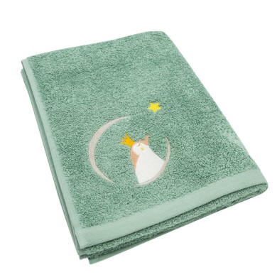 Serviette Pingouin Vert - 50X100 - Personnalisable