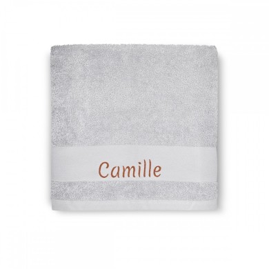 Serviette Ours Gris - 70X140 - Personnalisable