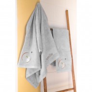 Serviette Ours Gris - 70X140