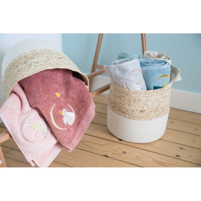 Serviette Lapin Rose - 70X140 - Personnalisable