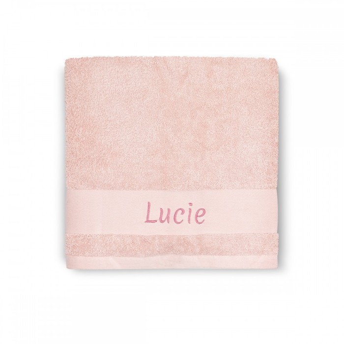 Serviette Lapin Rose - 70X140 - Personnalisable