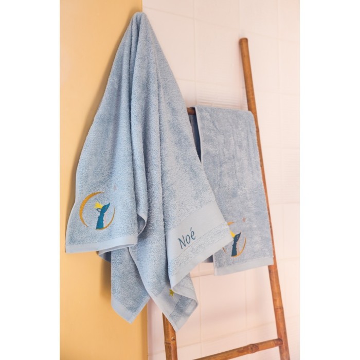 Serviette Renard Bleu - 70X140 - Personnalisable