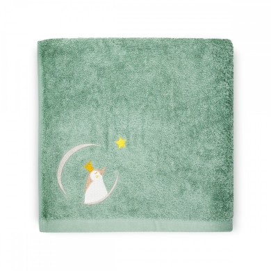 Serviette Pingouin Vert - 70X140 - Personnalisable