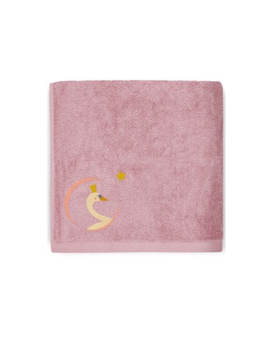 Serviette Cygne Vieux Rose - 50X100 - Personnalisable