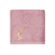 Serviette Cygne Vieux Rose - 50X100 - Personnalisable