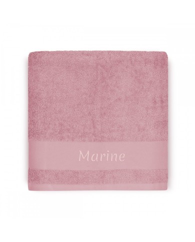 Serviette Cygne Vieux Rose - 50X100 - Personnalisable