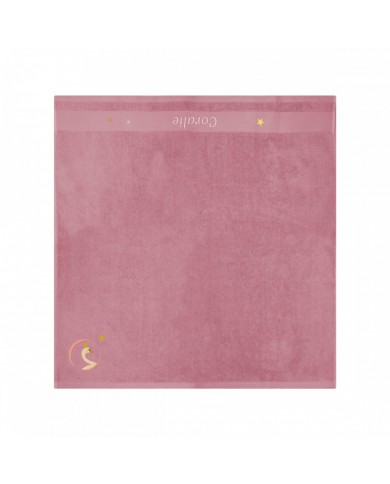 Serviette Cygne Vieux Rose - 100X100 - Personnalisable