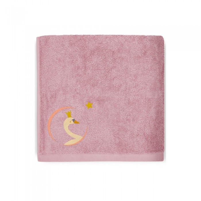 Serviette Cygne Vieux Rose - 100X100 - Personnalisable