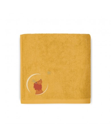 Serviette Lion Safran - 100X100 - Personnalisable