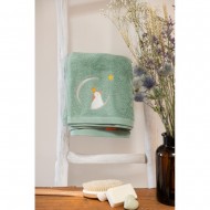 Serviette Pingouin Vert - 100X100 - Personnalisable