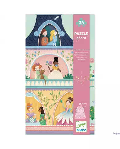 Puzzle Géant - La Tour Des Princesses - 36 Pièces