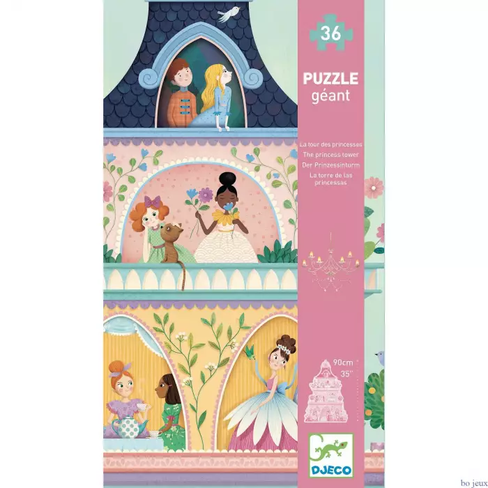 Puzzle Géant - La Tour Des Princesses - 36 Pièces