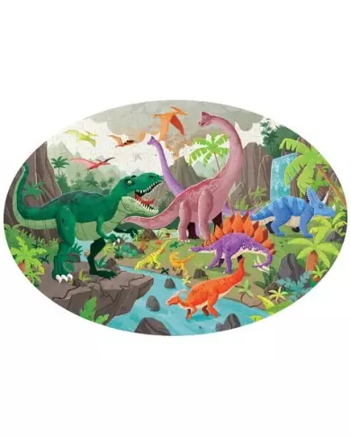 Les Dinosaures - Voyage, Découvre, Explore - Livre - Puzzle 205 Pièces