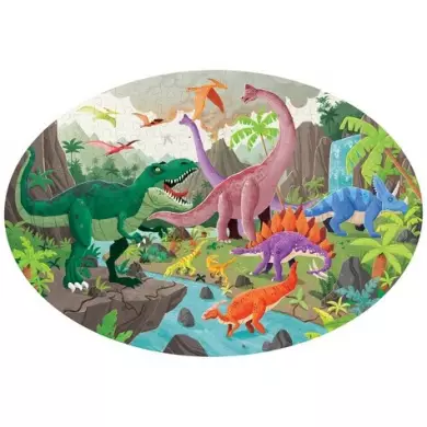 Les Dinosaures - Voyage, Découvre, Explore - Livre - Puzzle 205 Pièces