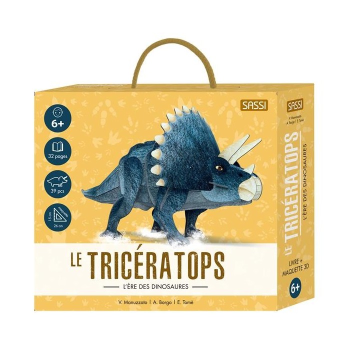 Le Tricératops - Maquette 3D Et Livre