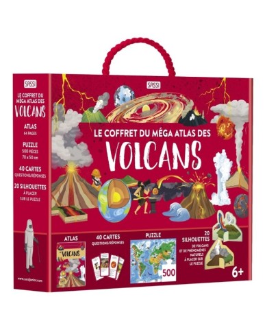 Le Coffret Méga Atlas Des Volcans - Livre - Puzzle 500 Pièces (Édition 2024)