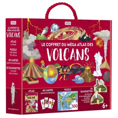 Le Coffret Méga Atlas Des Volcans - Livre - Puzzle 500 Pièces (Édition 2024)