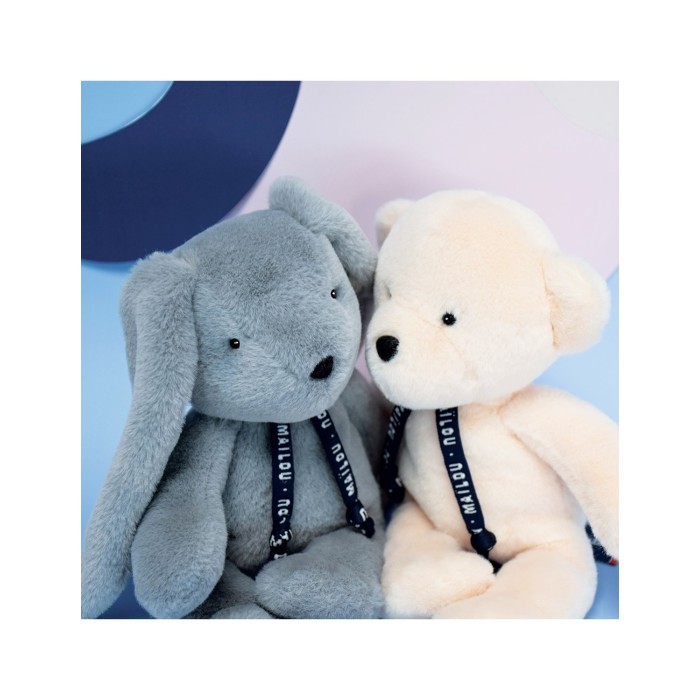 Doudou MAILOU - Le Lapin Dorlotin - Pantin - Gris