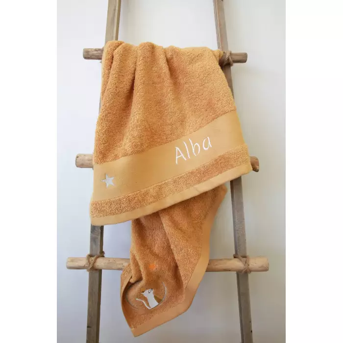 Serviette Chat Caramel - 50X100 - Personnalisable