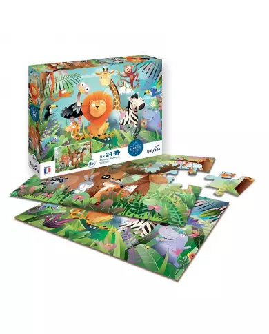 Puzzle Calypto - Animaux Sauvages - 2 x 24 Pièces