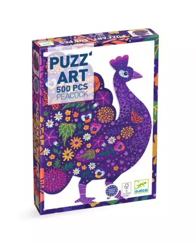Puzzle D'Art DJECO - Peacock / Paon - 500 Pièces