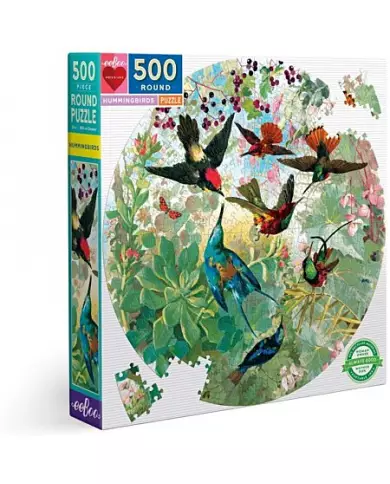 Puzzle Eeboo - Hummingbirds ( Colibris ) - 500 Pièces