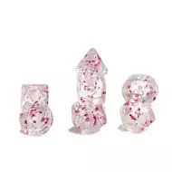 Set De 7 Dés Ludistri Miniature - Rose Pailleté