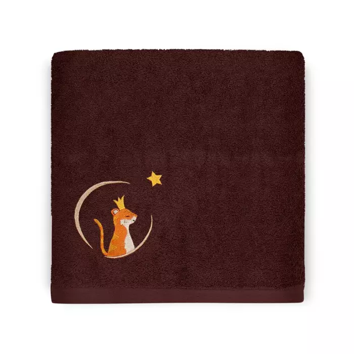 Serviette Tigre Chocolat - 50X100 - Personnalisable