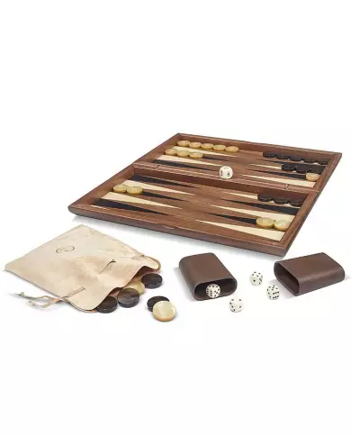 Backgammon Marqueté En Noyer - Dal Negro