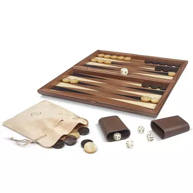 Backgammon Marqueté En Noyer - Dal Negro