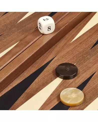 Backgammon Marqueté En Noyer - Dal Negro