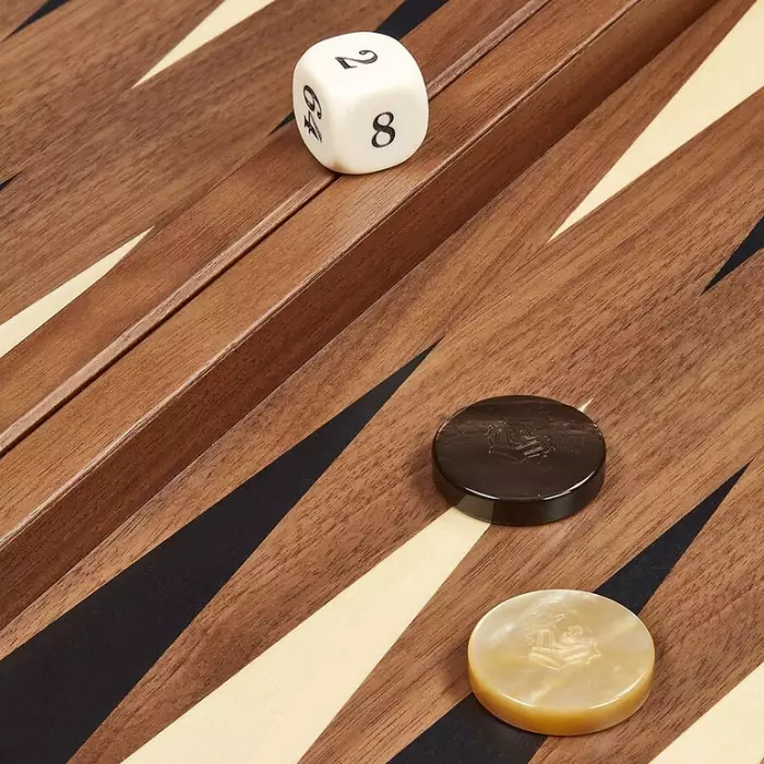 Backgammon Marqueté En Noyer - Dal Negro