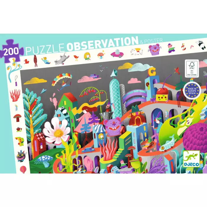 Puzzle D'Observation 200 Pièces - Crazy Town