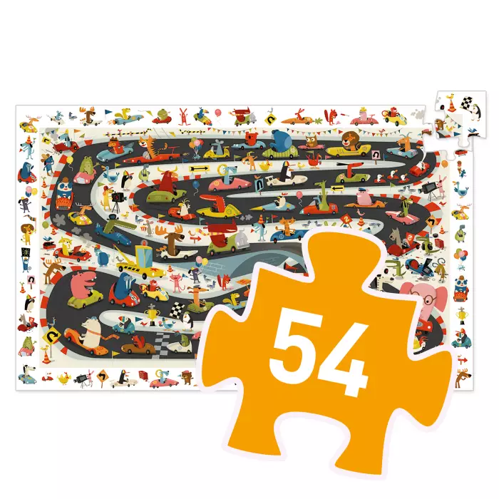 Puzzle D'Observation 54 Pièces - Rallye automobile