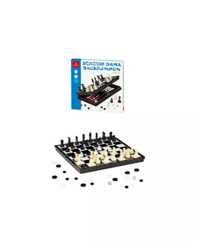 Coffret Échecs / Dames / Backgammon Magnétique - Dal Negro