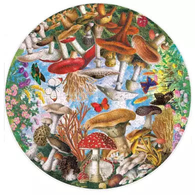 Puzzle Eeboo - Mushrooms And Butterflies (  Champignons Et Papillons ) - 500 Pièces