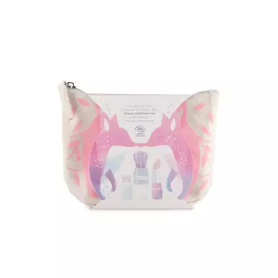 Trousse Scintillante Renard Rose En Coton Bio - NAMAKI