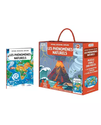 Les Phénomènes Naturels - Voyage, Découvre, Explore - Livre - Puzzle 200 Pièces