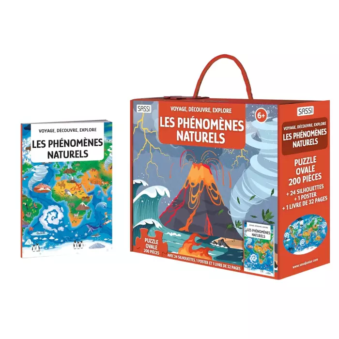 Les Phénomènes Naturels - Voyage, Découvre, Explore - Livre - Puzzle 200 Pièces