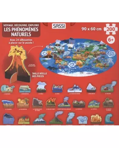 Les Phénomènes Naturels - Voyage, Découvre, Explore - Livre - Puzzle 200 Pièces