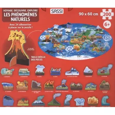 Les Phénomènes Naturels - Voyage, Découvre, Explore - Livre - Puzzle 200 Pièces