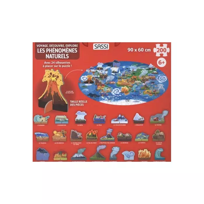 Les Phénomènes Naturels - Voyage, Découvre, Explore - Livre - Puzzle 200 Pièces