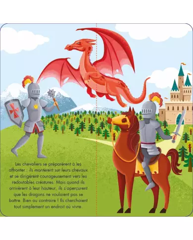 Chevaliers Et Dragons - Livre Et Puzzle Fantasy - SASSI