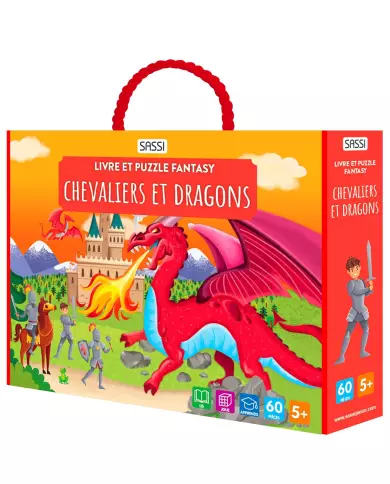 Chevaliers Et Dragons - Livre Et Puzzle Fantasy - SASSI