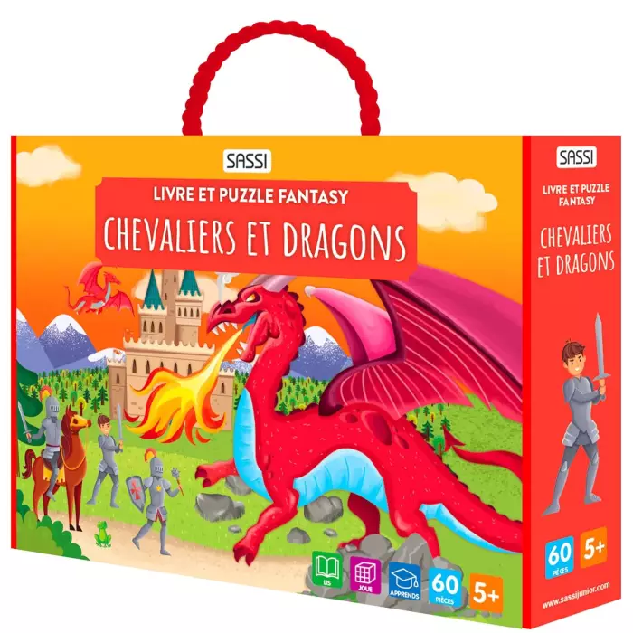 Chevaliers Et Dragons - Livre Et Puzzle Fantasy - SASSI